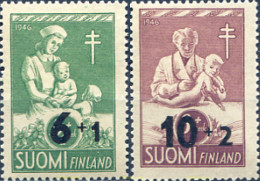 102568 MNH FINLANDIA 1947 A BENEFICIO DE OBRAS CONTRA LA TUBERCULOSIS - Neufs