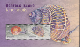 Norfolk Island 2021 Land Snails M/S Mint Never Hinged - Norfolkinsel