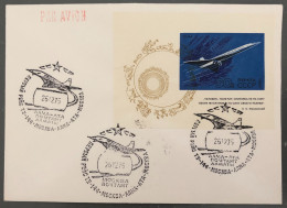 URSS, Bloc Avion Supersonique - Enveloppe 26.12.1975 - (B1382) - Storia Postale