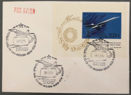 URSS, Bloc Avion Supersonique - Enveloppe 26.12.1975 - (B1384) - Storia Postale