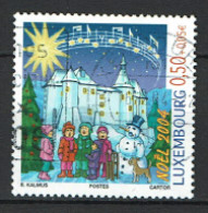Luxembourg 2004 - YT 1608 - Noël, Enfants Chantant, Bonhomme De Neige, Château De Clervaux - Used Stamps