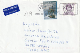 T 749) Schweden 2005; Brief An Kapitän H. Sumfleth, Cap Hornier, Kap Hoorn (Segel-Schiff) - Andere(Zee)