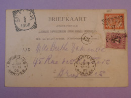 V45 INDE NEERLANDAISE BELLE  CARTE  1905 SOMPENAJA  A   BRUXELLES   BELGIQUE  +SURCHARGE +AFF. INTERESSANT+++++ + - Nederlands-Indië