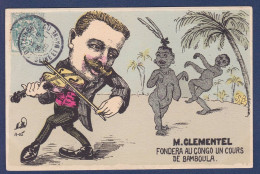 CPA Congo Satirique Caricature Par Mille Clementel Violon Circulé - Congo Français