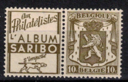 BELGIQUE      1936        PU 74 ** - Neufs