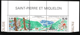 SAINT PIERRE MIQUELON 1992 Triptyque Patrimoine Naturel 2,5F + 15,10F Haut Feuille ** MNH SUPERBE - Sonstige & Ohne Zuordnung