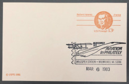 Etats-Unis, Carte Commémorative MILCOPEX 83, Milwaukee 6.3.1983 - (B1422) - 3c. 1961-... Cartas & Documentos