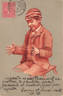 ENFANTS - Enfant  Qui Joue - Carte Postale Ancienne - Children's Drawings
