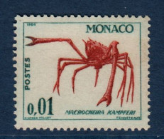 Monaco,  Yvert N° 537A, **, Crabe "macrocheira Kampferi" - Schaaldieren