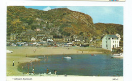 Postcard  Wales Barmouth The Beach Posted 1985 - Gwynedd