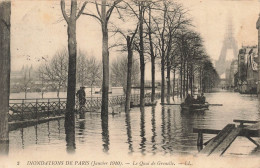 FRANCE - Inondations De Paris (Janvier 1910) - Le Quai De Grenelle - LL - Carte Postale Ancienne - Alluvioni Del 1910