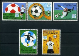 Elfenbeinküste 552-556 Postfrisch Fußball #GB623 - Costa De Marfil (1960-...)