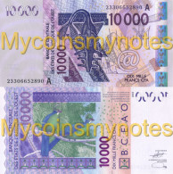 WEST AFRICAN STATES, IVORY COST, 10000, 2023, Code A, (Not Yet In Catalog), New Signature, UNC - Stati Dell'Africa Occidentale