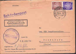 Wittstock (Dosse)  3.12.54 Behördenpost Mit Zustellungsurkunde 6 Und 84 Pf. Dienstmarkem 6 Pfg.-Marke Defekt, DDR 17 - Covers & Documents