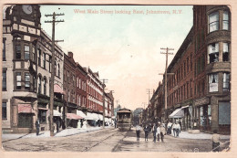 31960 / NEW-YORK West Main Street Looking East JOHNSTOWN 1910 From ROUCOULES To Justin FOULQUIER Perpignan - Autres & Non Classés