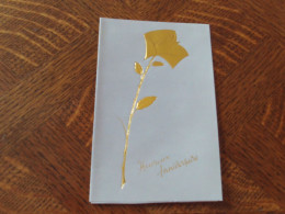 BELLE CARTE DOUBLE "HEUREUX ANNIVERSAIRE"... (G.PICARD..LA ROSE) - Anniversaire