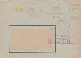 DDR Brief Von ZKD Freistempel Zentraler Kurierdienst Hartha 1964 VEB Elektromotorenwerk - Maximumkarten (MC)