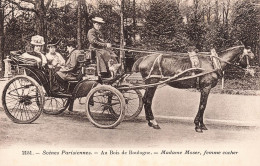 FRANCE - Paris - Au Bois De Boulogne - Madame Moser, Femme Cocher - Carte Postale Ancienne - Parken, Tuinen