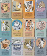 SERIE COMPLETA 12 TARJETAS DE ISRAEL DE HOROSCOPOS (ZODIACO-ZODIAC) - Zodiaque