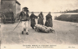 FRANCE - Plougastel - Coutumes Moeurs Et Costumes Bretons - Départ Pour Le Marché - Carte Postale Ancienne - Plougastel-Daoulas