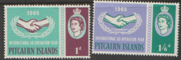 Pitcairn Islands  1965  SG 51-2  I C Y Lightly Mounted Mint - Pitcairn Islands