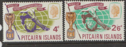 Pitcairn Islands  1966  SG 57-8 World  Cup   Lightly Mounted Mint - Pitcairn Islands