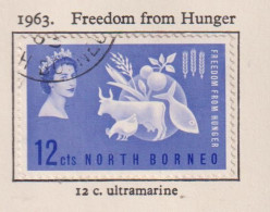 NORTH BORNEO  -  1963 Freedom From Hunger 12c Used As Scan - North Borneo (...-1963)