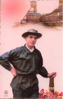 FANTAISIES - Homme - Usine - Carte Postale Ancienne - Männer