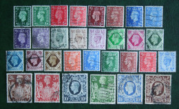 George VI Mi 196-211 212-214 221-230 246-250 1937-1951 Used Gebruikt Oblitere ENGLAND GRANDE-BRETAGNE GB GREAT BRITAIN - Usati