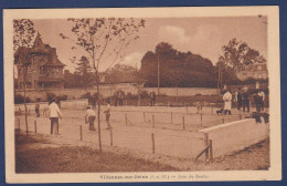 CPA Jeu De Boules Pétanque Circulé Villennes Sur Seine - Boule/Pétanque