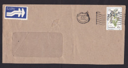 Zimbabwe: Airmail Cover, 1989, 1 Stamp, Wild Flower, Air Label (damaged, See Scan) - Zimbabwe (1980-...)