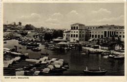 PC SINGAPORE, BOAT QUAY, VINTAGE POSTCARD (b1735) - Singapour