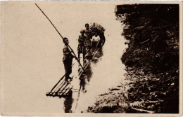 PC MALAYSIA, BAMBOO BOAT MALAYA, VINTAGE REAL PHOTO POSTCARD (b1632) - Malaysia