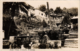 PC MALAYSIA, PENANG, AIER ITAM TEMPLE, VINTAGE REAL PHOTO POSTCARD (b1270) - Malaysia