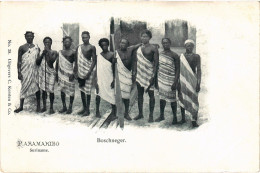 PC SURINAME PARAMARIBO, NATIVE BOSCHNEGER, VINTAGE POSTCARD (b384) - Surinam