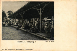 PC SURINAME PARAMARIBO, MARKET ON HEILIEWEG II., VINTAGE POSTCARD (b385) - Surinam