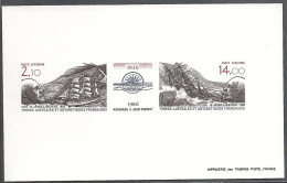 Épreuve De Luxe Collective Taaf/fsat Hommage Jean Charcot YVT PA 94A - Imperforates, Proofs & Errors