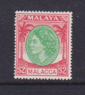 MALACCA  -  1954 Definitive $2 Hinged Mint - Malacca