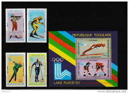 A06797)Olympia 80, Togo 1414 - 1417 A** + Bl 151 A** - Hiver 1980: Lake Placid