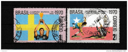 A07754)Brasilien 1262 - 1263 Gest., Sport - Usati