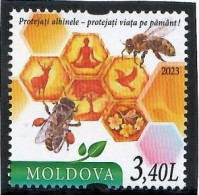 Moldova 2023 . Apiculture. Protect The Bees. 1v. - Moldavië