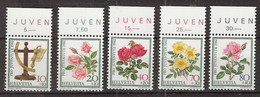 Suisse, Helvetia 1982 MiNr.1236/1240 -Yv. 1165/1169 With Tab !! Postfris/MNH/** - Luxe - Nuevos