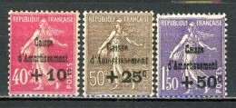 AZ-6 France N° 266 à 268 ** (le 267 à Une Très Légère Adhérence, Compté Comme *)    A Saisir !!! - 1927-31 Caisse D'Amortissement