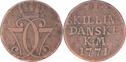 DANEMARK - 1771 - 1 Skilling - Christian VII - 17-073 - Danemark