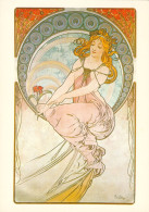 CPM- Alphonse MUCHA - Art Nouveau - LA PEINTURE - 1898 _SUP*** Scan Recto/Verso - Mucha, Alphonse