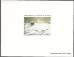 Épreuve De Luxe Taaf/fsat Hivernants Station Charcot  YVT PA 135 - Imperforates, Proofs & Errors