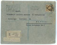 P2545 - ITALIA 18.8.1948 DA TRIPOLI RACCOMANDATA PER NAPOLI - Tripolitaine