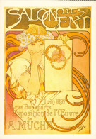 CPM- Alphonse MUCHA - Art Nouveau -Salon Des CENT - Exposition De L'Oeuvre De MUCHA Juin 1897 _ SUP*** Scan Recto/Verso - Mucha, Alphonse