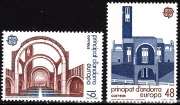 ANDORRA SPANISH 1987 EUROPA: Architecture. Modern Churches. Complete Set, MNH - 1987