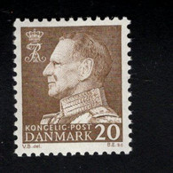 1563509426 1962 SCOTT 383A (XX) POSTFRIS MINT NEVER HINGED - FREDERIK IX ON  FLUORESCENT PAPER - Unused Stamps